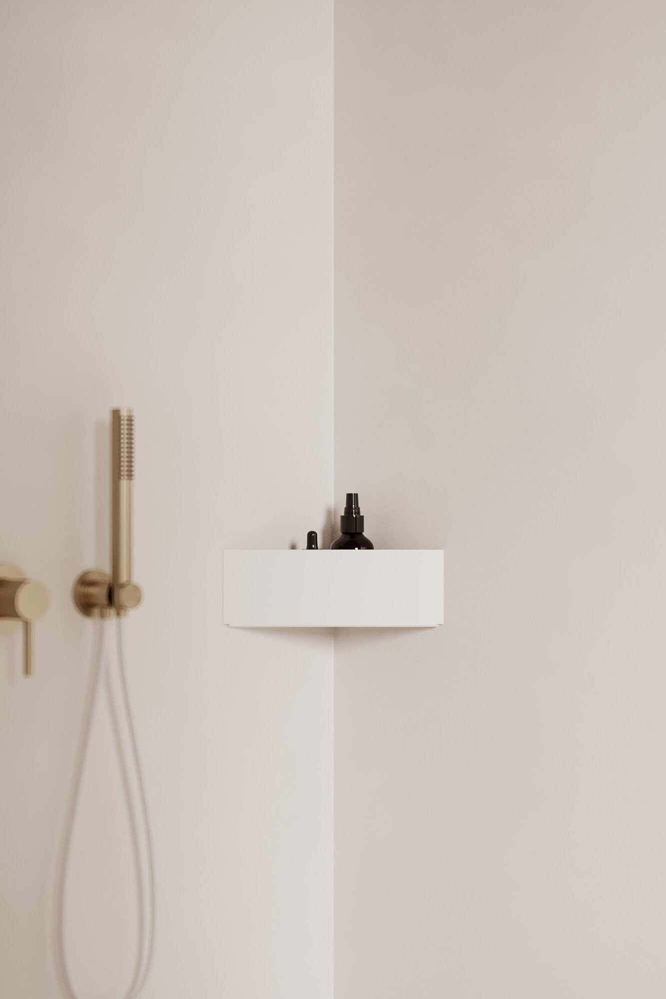 Bath hjørnehylde - hvid